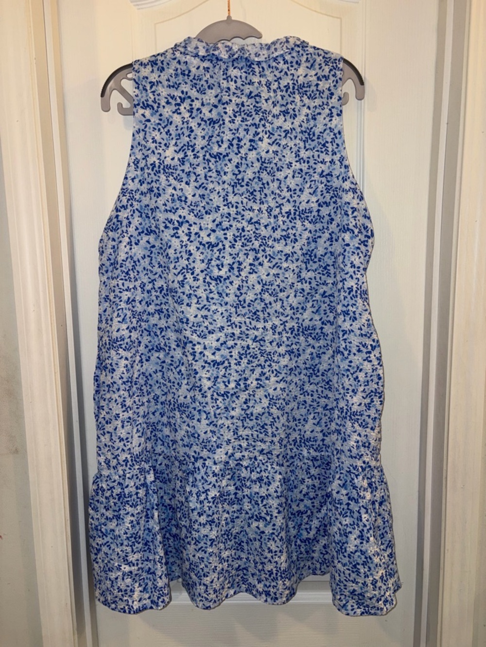 THML Blue and White Floral Sleeveless Dress - Picture 3 of 3